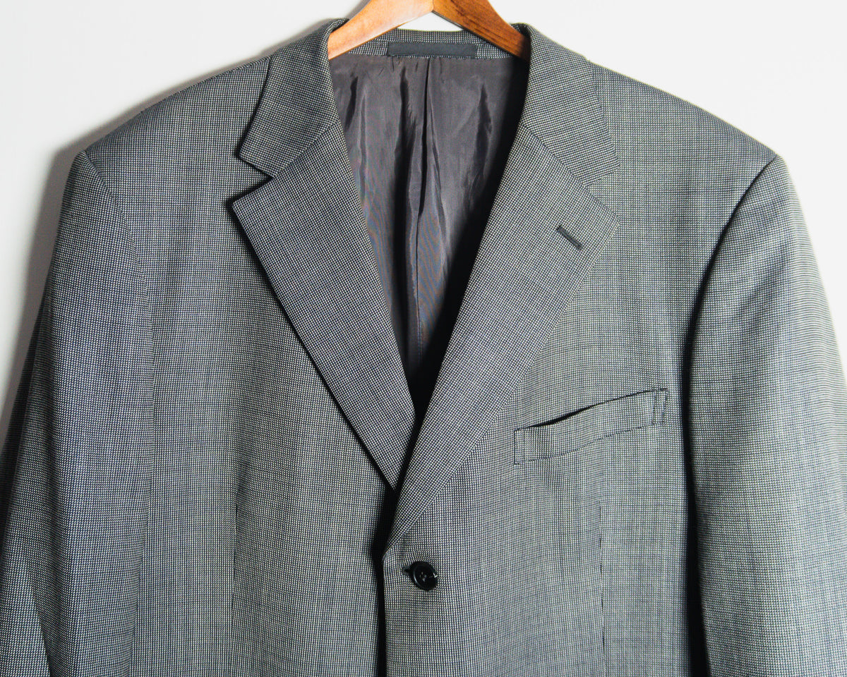 Chaqueta Z Zegna gris de lana y seda — Talla 58