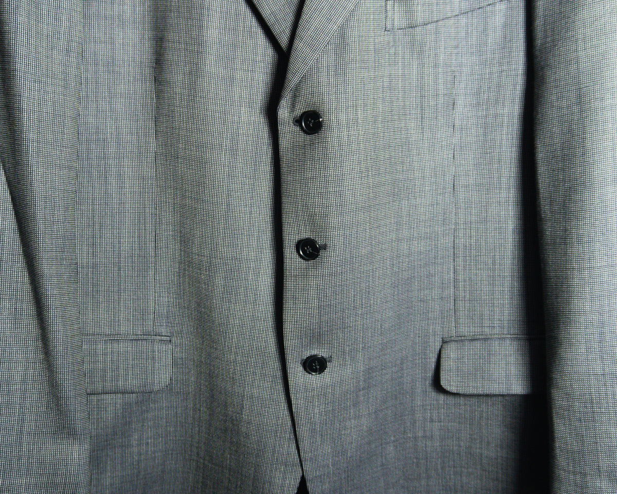 Chaqueta Z Zegna gris de lana y seda — Talla 58