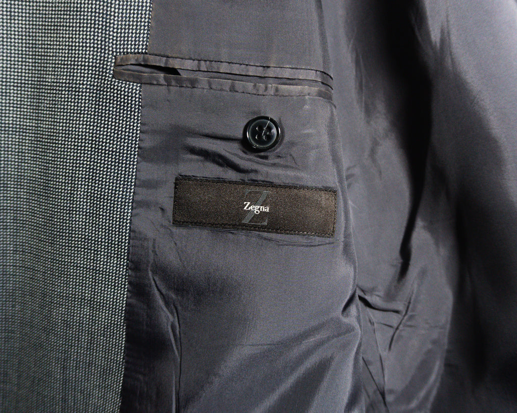 Chaqueta Z Zegna gris de lana y seda — Talla 58
