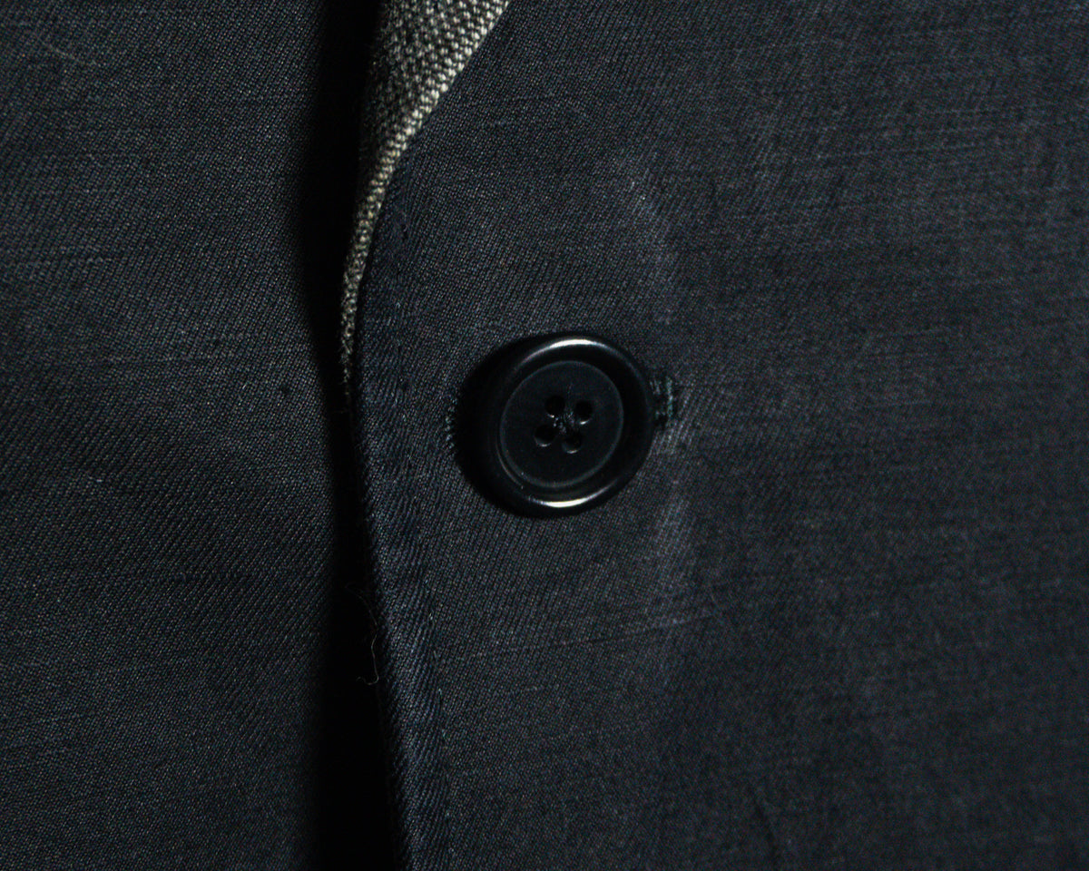 Blazer AllSaints negro de lino y algodón — Talla 52