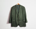 Blazer Tom James de cuadros verdes, tejido Holland & Sherry — Talla aproximada XL