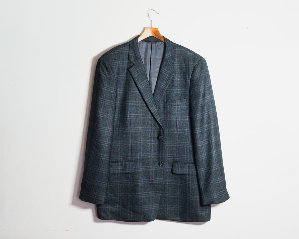 Blazer John W. Nordstrom de cuadros, tejido Loro Piana — Talla 46L