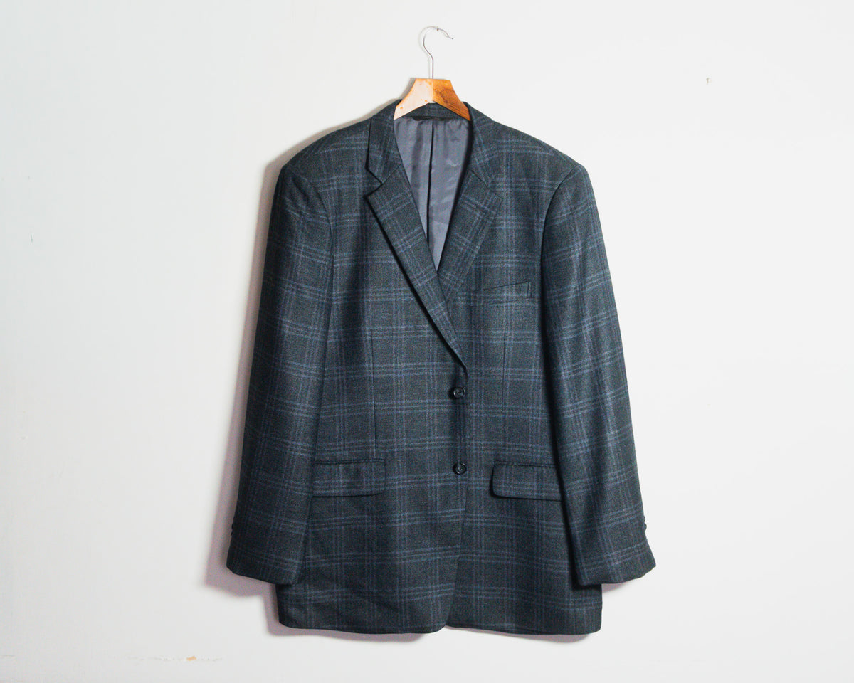 Blazer John W. Nordstrom de cuadros, tejido Loro Piana — Talla 46L