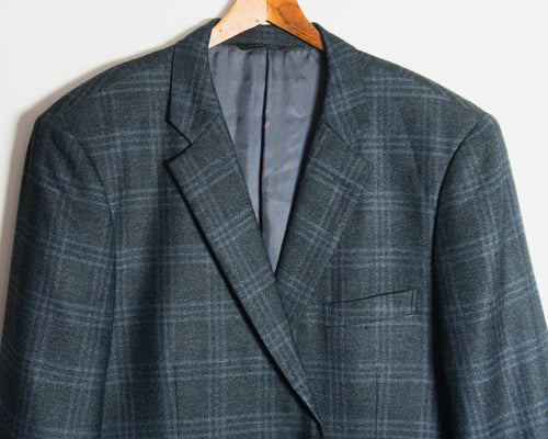 Blazer John W. Nordstrom de cuadros, tejido Loro Piana — Talla 46L