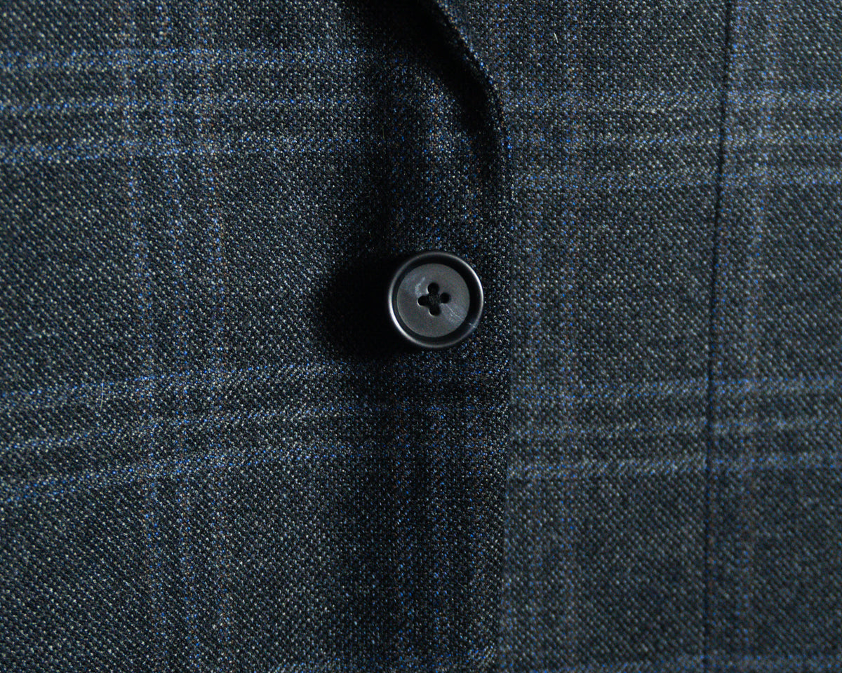 Blazer John W. Nordstrom de cuadros, tejido Loro Piana — Talla 46L
