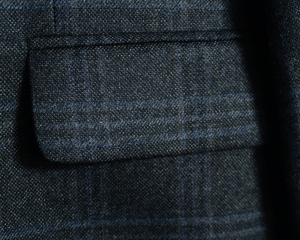 Blazer John W. Nordstrom de cuadros, tejido Loro Piana — Talla 46L