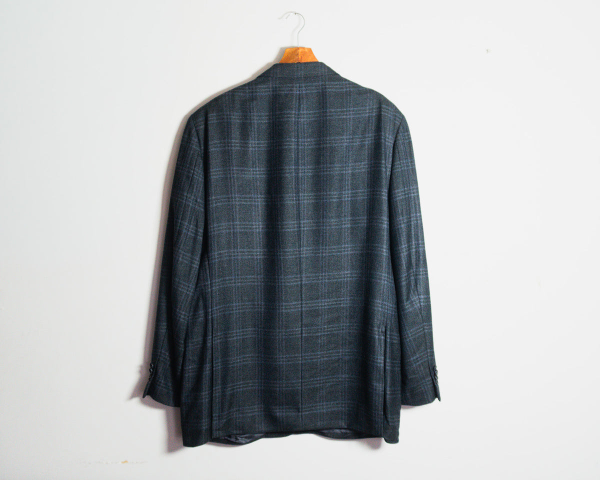 Blazer John W. Nordstrom de cuadros, tejido Loro Piana — Talla 46L