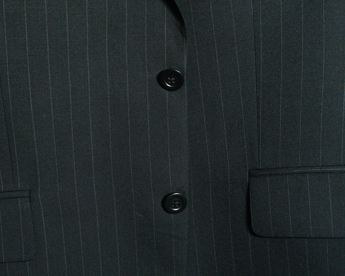 Blazer Chaps Ralph Lauren negro de rayas — Talla 44R