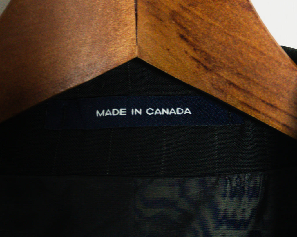 Blazer Chaps Ralph Lauren negro de rayas — Talla 44R
