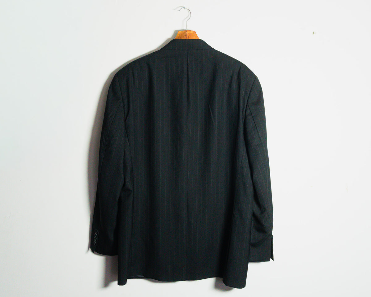 Blazer Chaps Ralph Lauren negro de rayas — Talla 44R