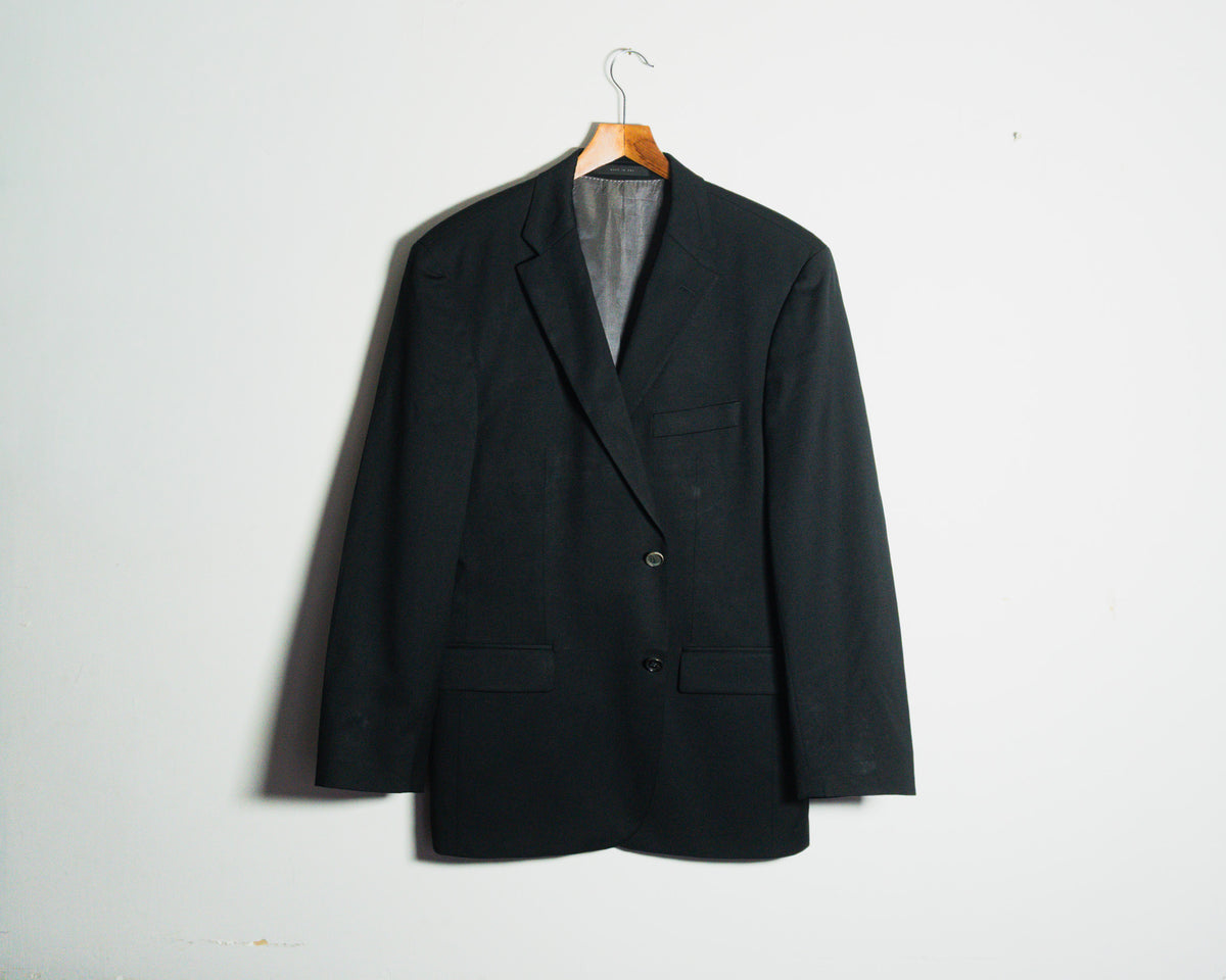 Blazer Hugo Boss negro, tejido Reda — Talla 42S