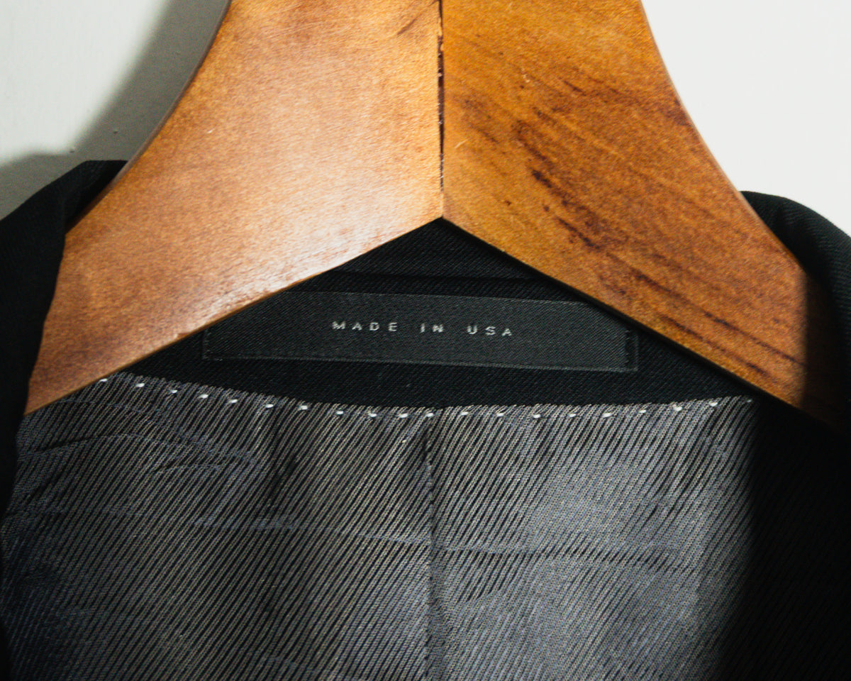 Blazer Hugo Boss negro, tejido Reda — Talla 42S