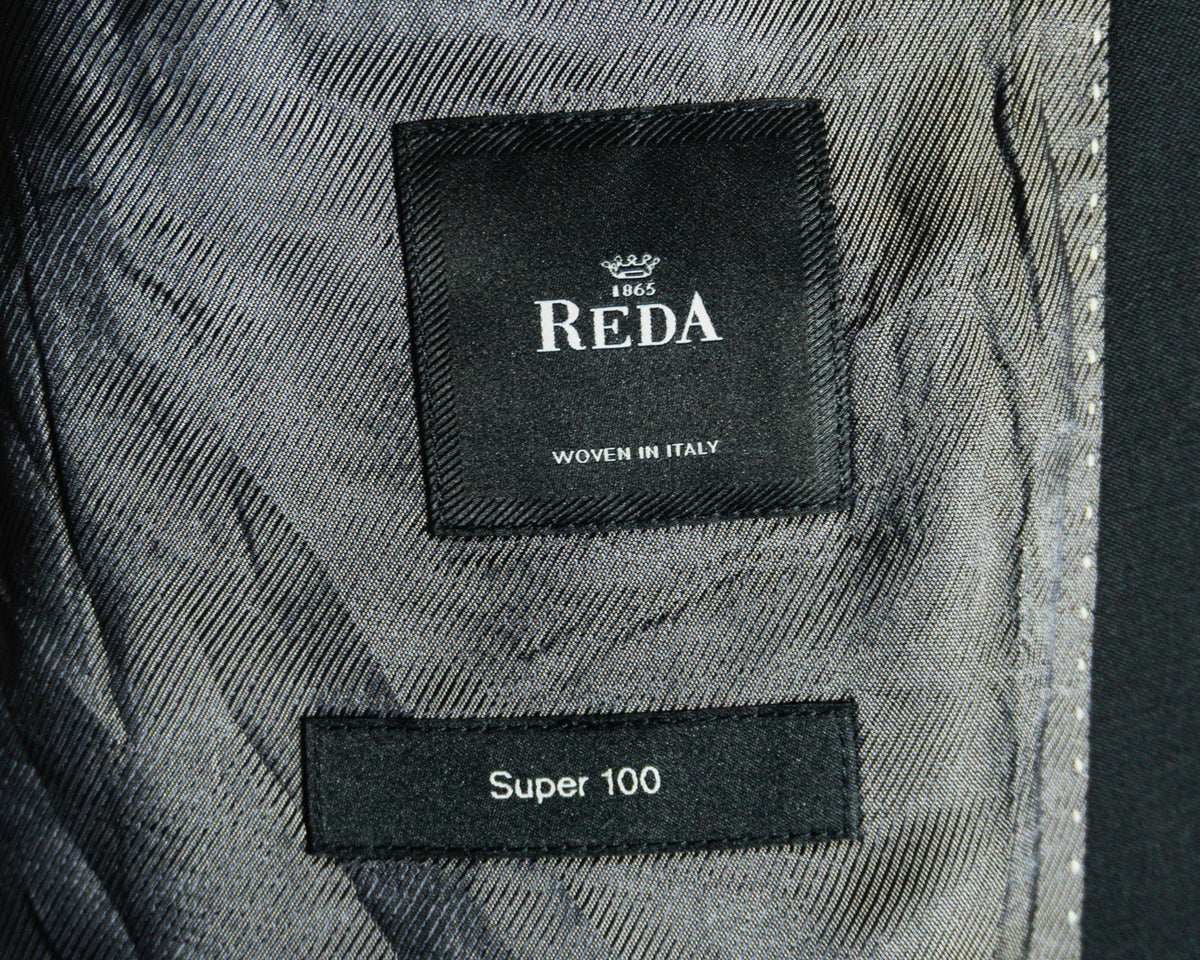 Blazer Hugo Boss negro, tejido Reda — Talla 42S