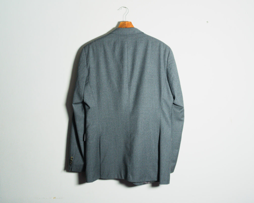 Blazer Hugo Boss gris, tejido Guabello Super 130’s — Talla 40L
