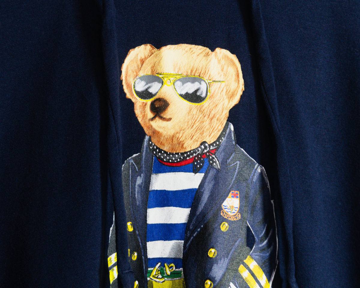 Polerón Polo Ralph Lauren azul marino con Polo Bear — Talla L