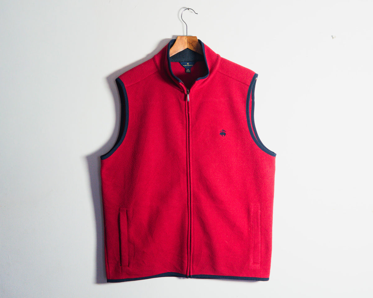 Polerón Brooks Brothers rojo sin mangas — Talla M