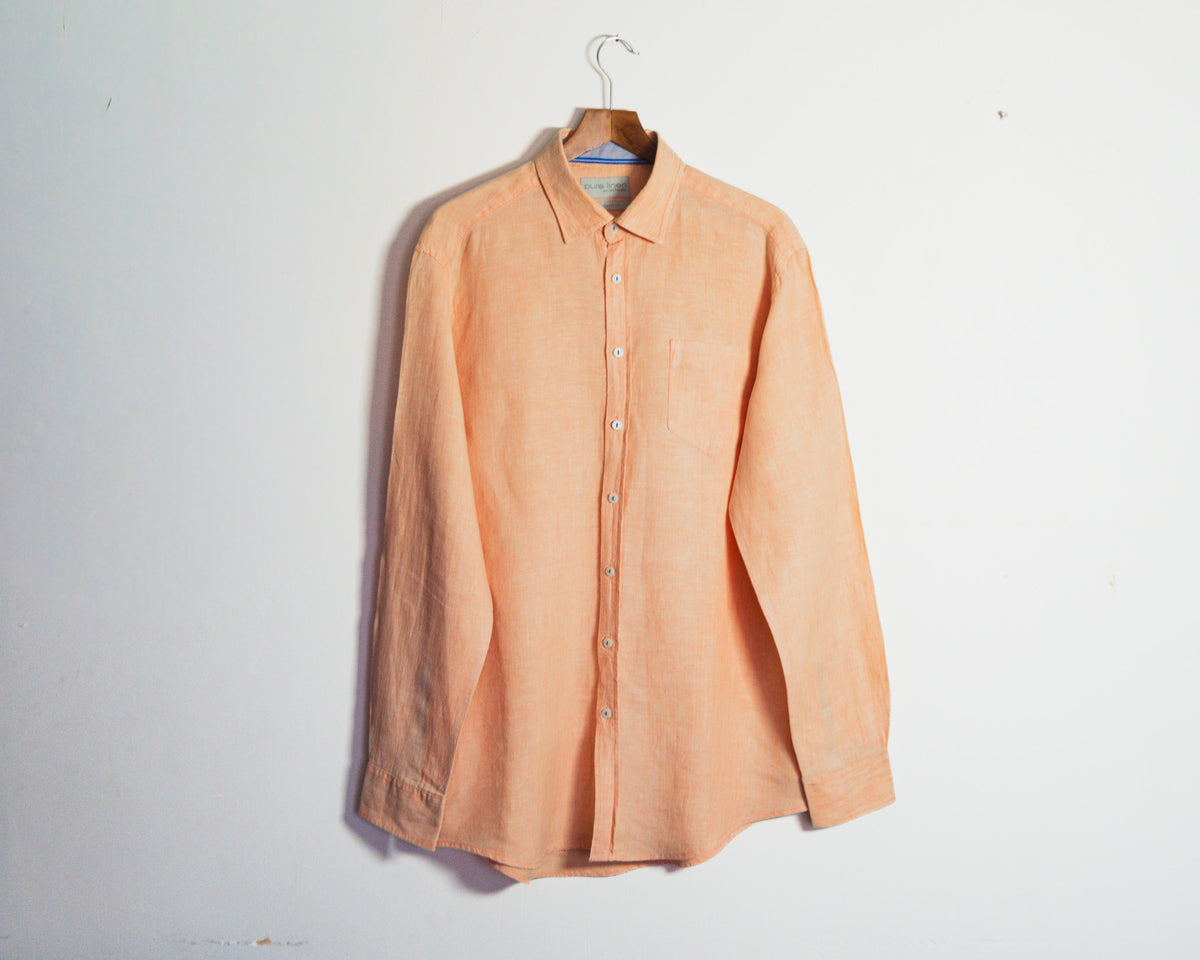 Camisa Pure Linen by Jan Paulsen salmón — Talla M