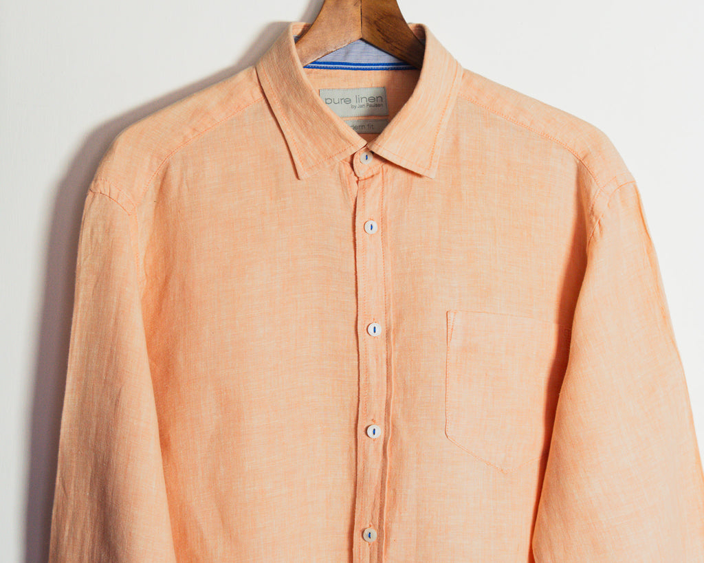 Camisa Pure Linen by Jan Paulsen salmón — Talla M