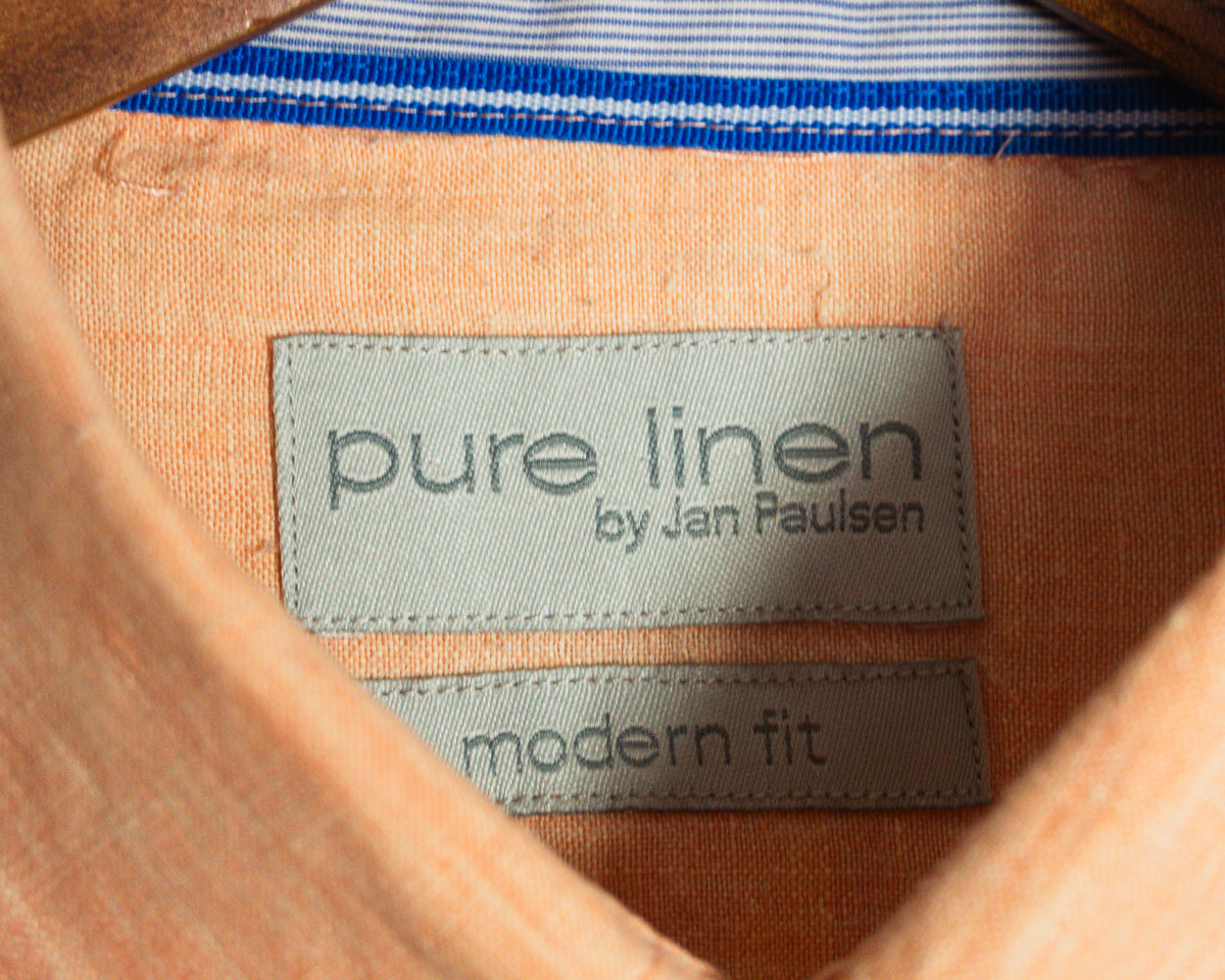 Camisa Pure Linen by Jan Paulsen salmón — Talla M