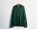 Polerón Polo Ralph Lauren verde con cierre al cuello — Talla XXL