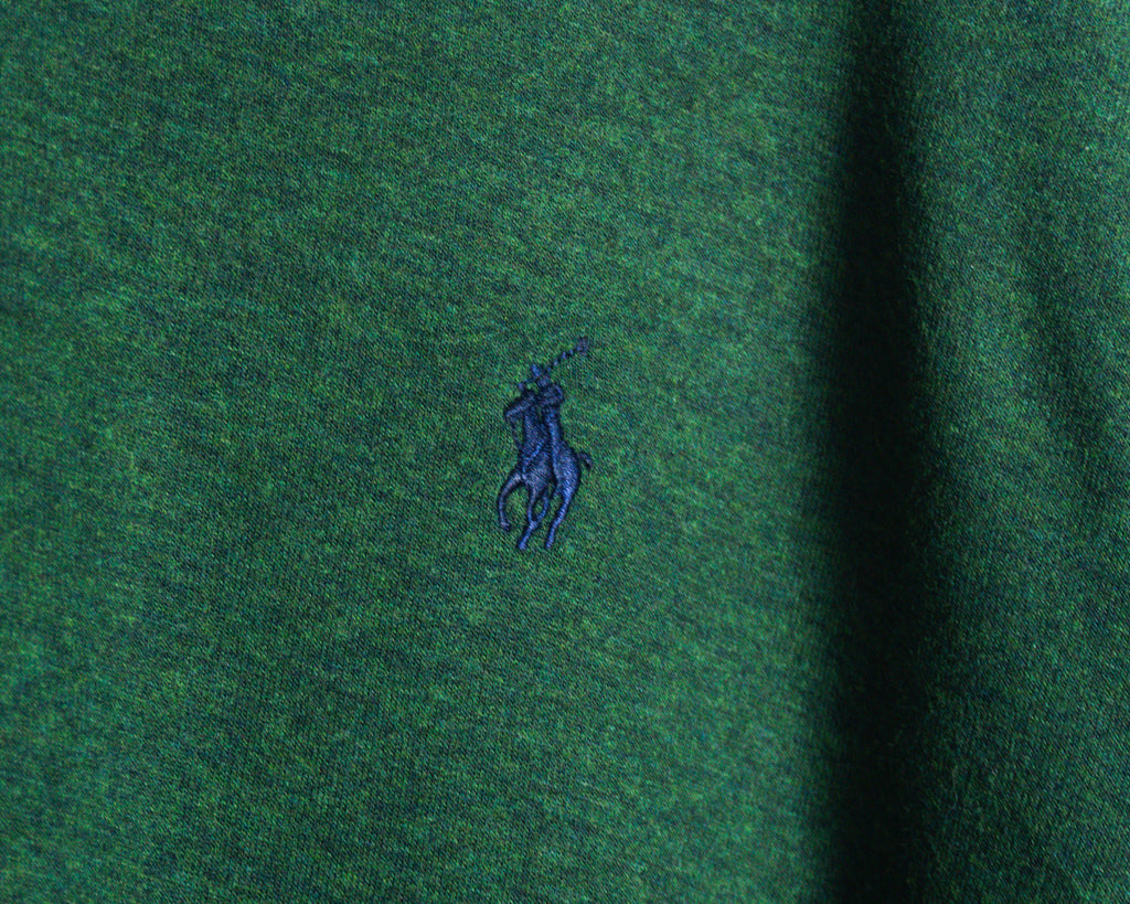Polerón Polo Ralph Lauren verde con cierre al cuello — Talla XXL