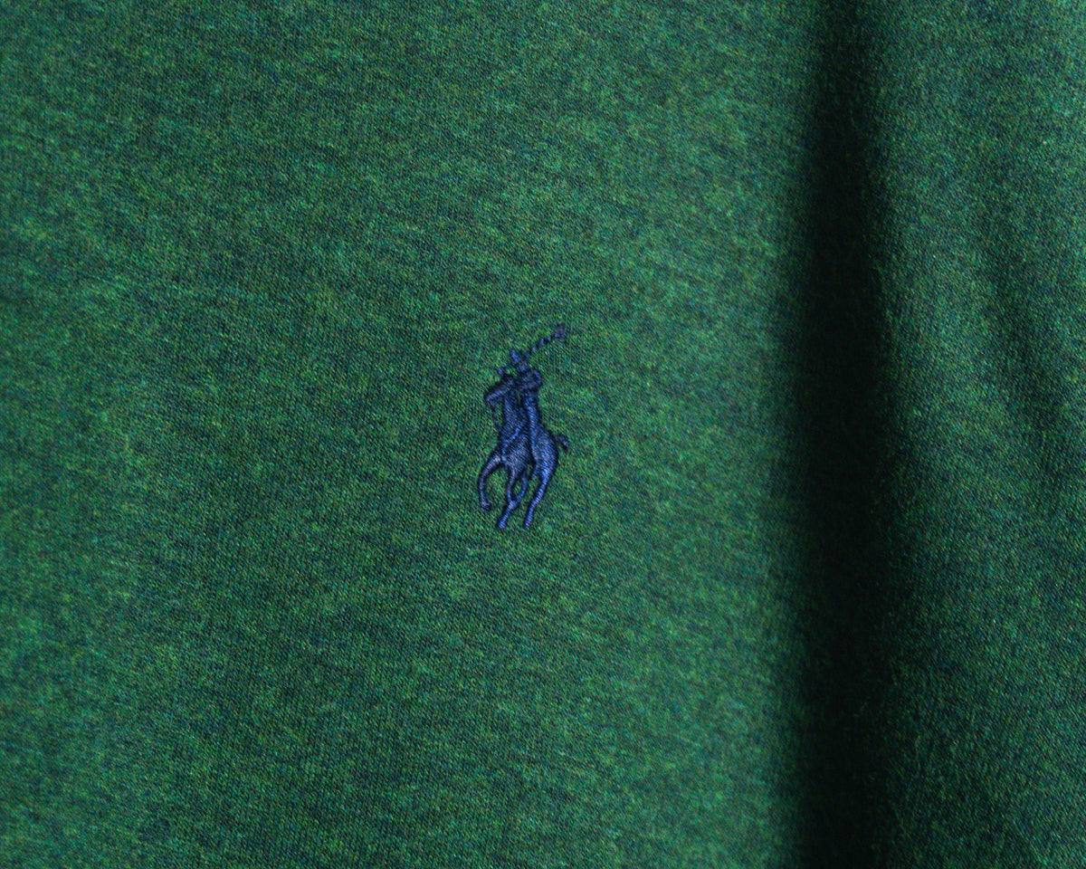 Polerón Polo Ralph Lauren verde con cierre al cuello — Talla XXL