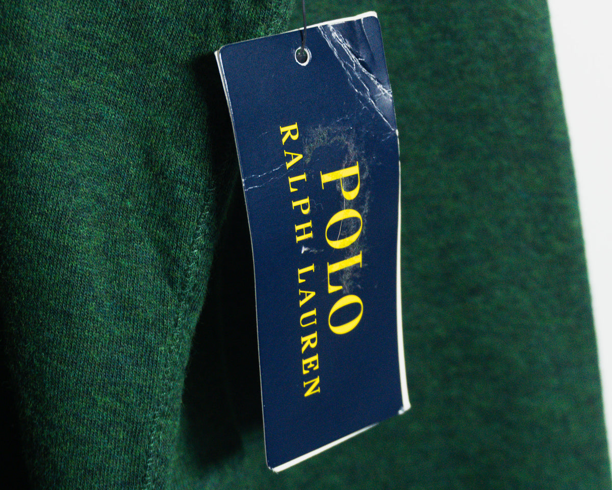 Polerón Polo Ralph Lauren verde con cierre al cuello — Talla XXL