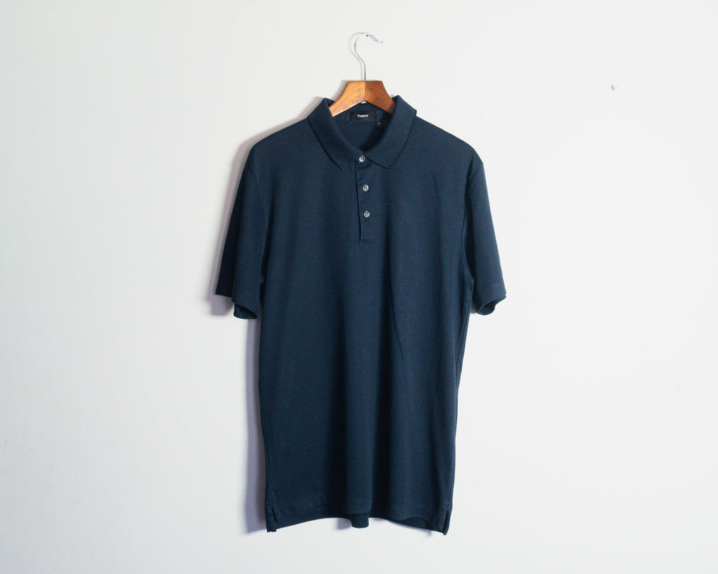 Polera polo Theory azul marino — Talla M