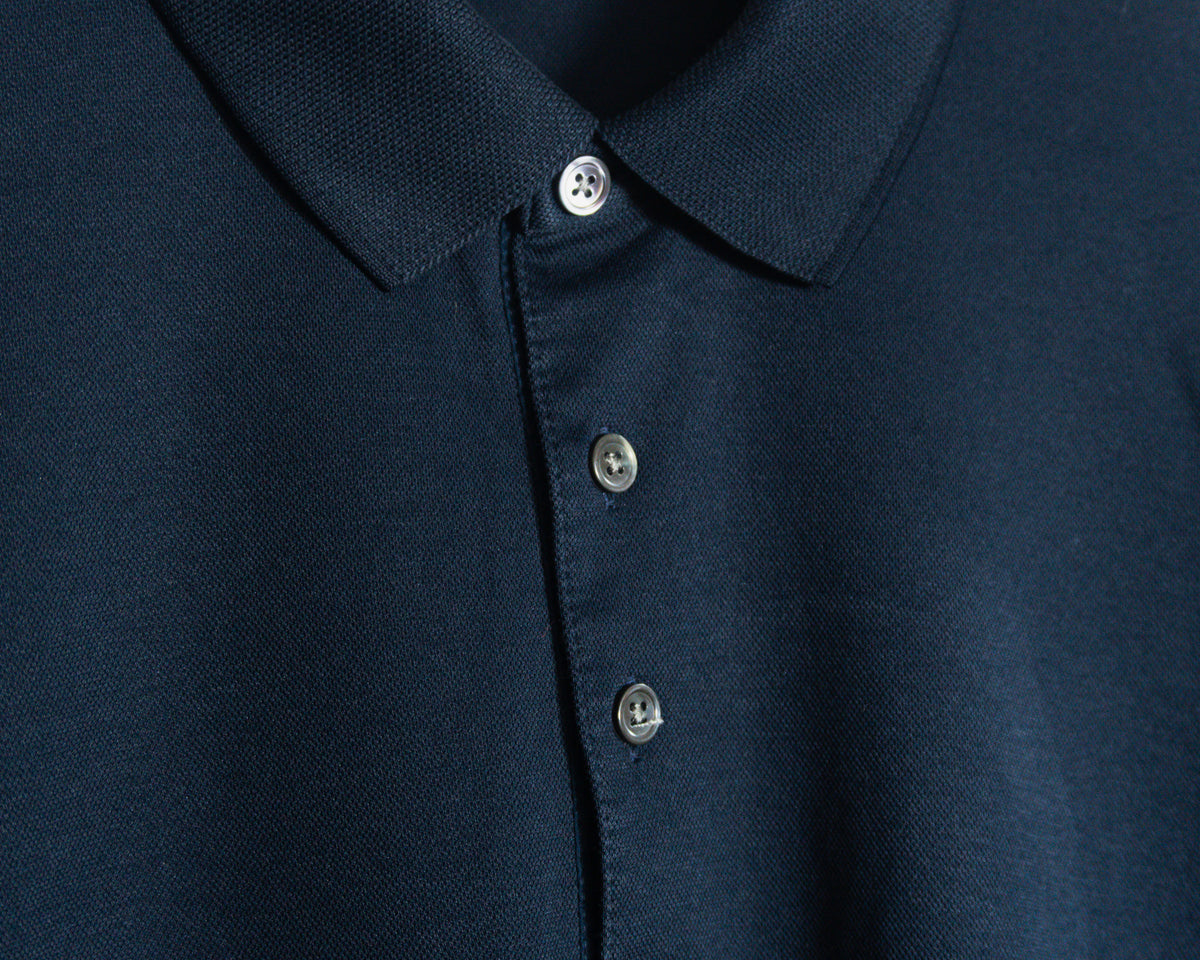 Polera polo Theory azul marino — Talla M