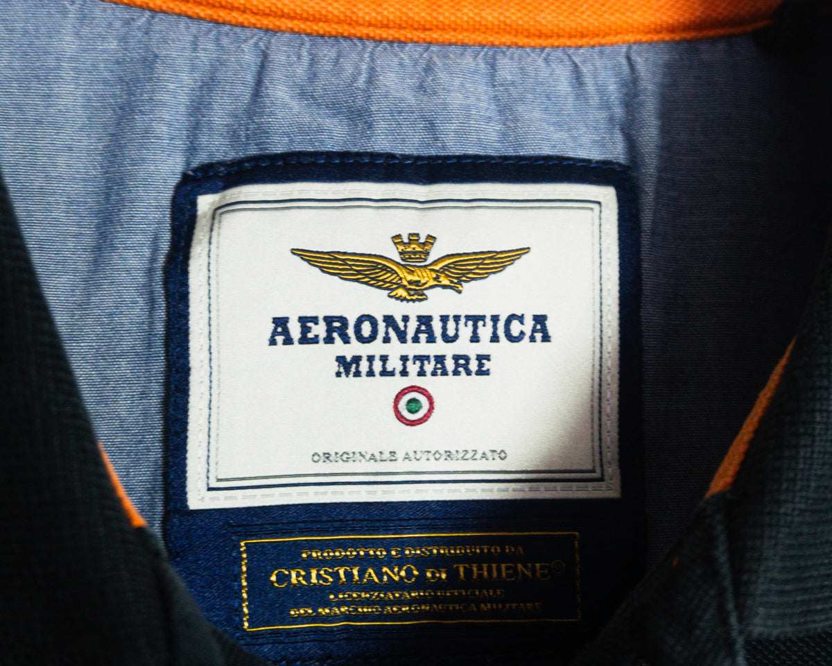 Polera polo Aeronautica Militare azul marino — Talla L